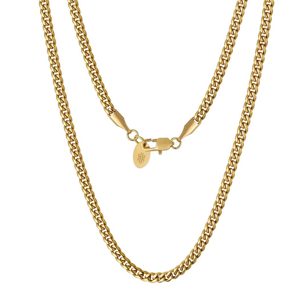 ヒップホップ 316 Lステンレス ラッパー k 18金メッキ シルバー メンズ 幅6 4 3 mmチェーン ギフト 喜平 プレゼント金属アレルギー対応 ネックレスチェーン ユニセックス用 KRKC CO