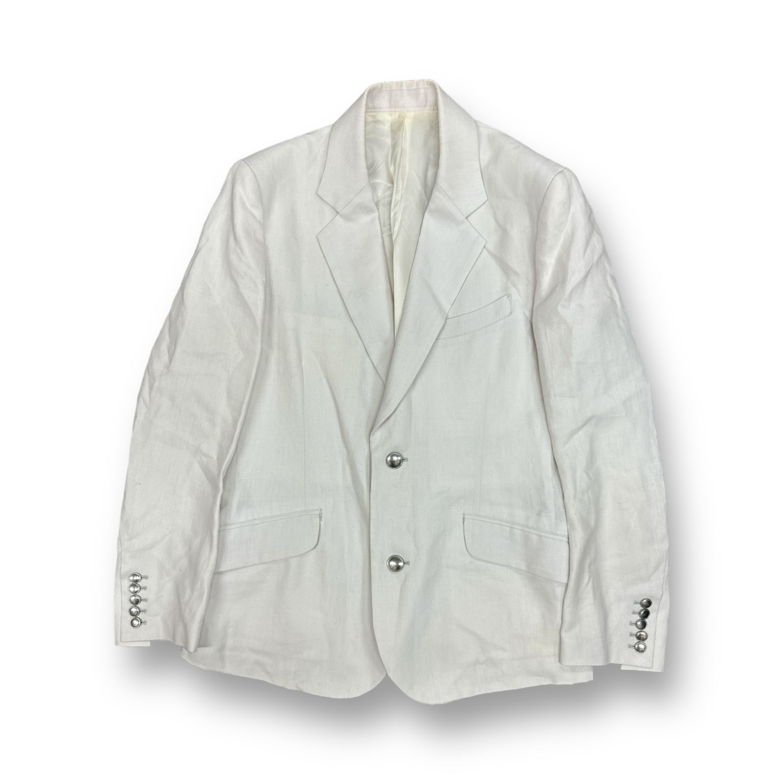 sulvam CLASSIC SHORT JACKET クラシックショートジャケット テーラード リネン サルバム SL-J03-200 ホワイト系  M 73007A5 - メルカリ