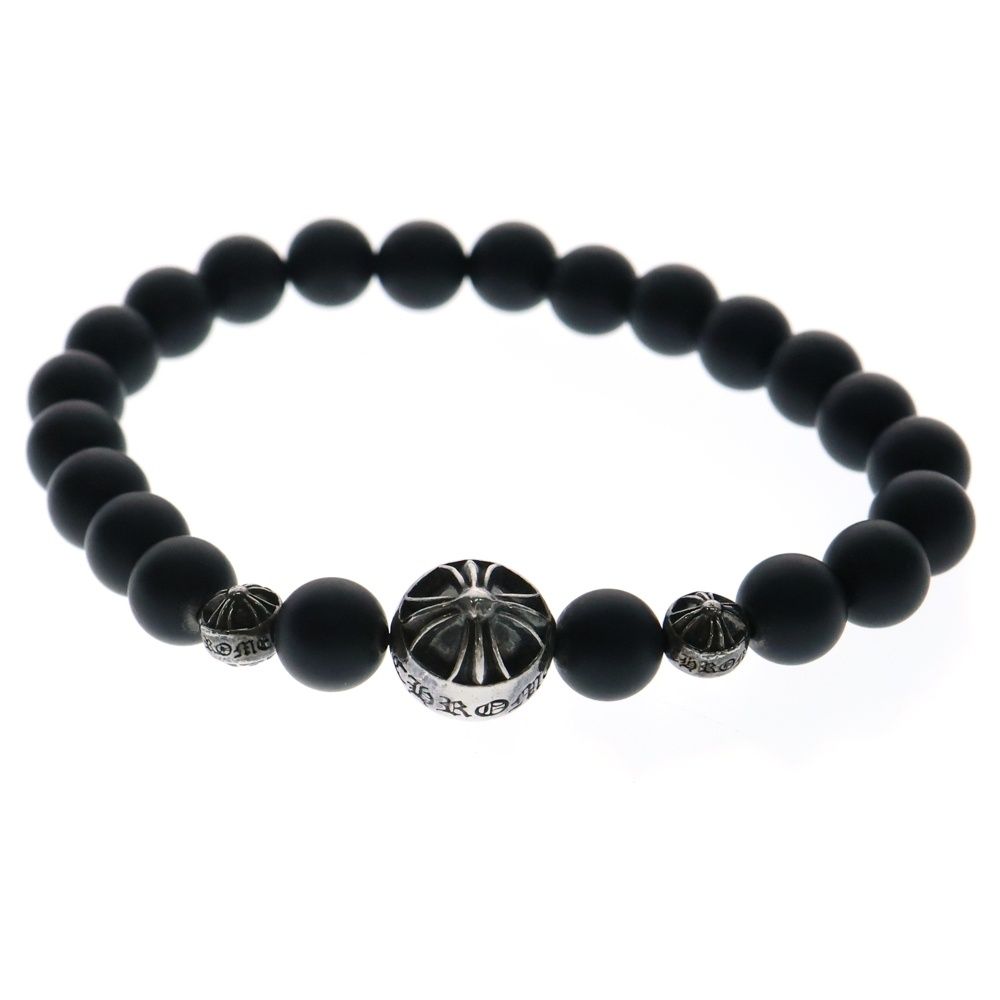 Chrome Hearts オニキスブレスレット クロムハーツ マット オニキス ビーズ ブレスレット CHROME HEARTS