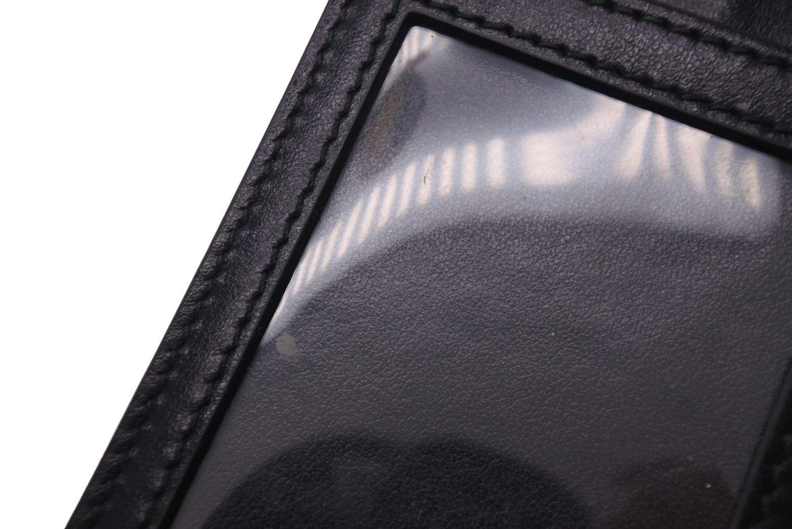 Alexander McQueen アレキサンダーマックイーン レザー ロゴ パスケース ブラック IDホルダー カードケース 美品 中古 55607