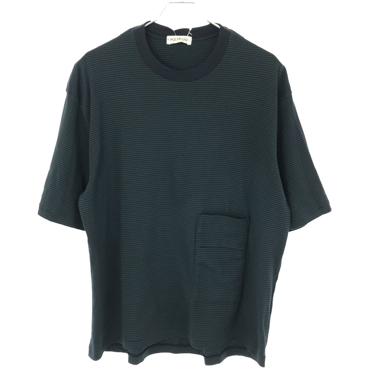 POLYPLOID ポリプロイド 23SS T SHIRT B オーバーサイズボーダーTシャツ 10-B-10 グリーン 3