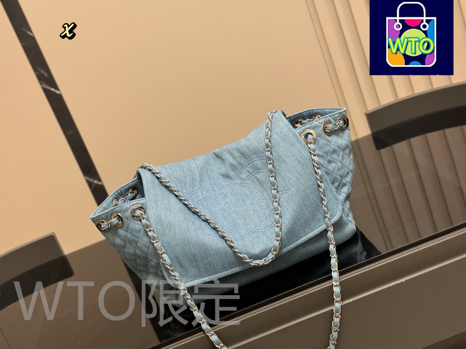 CHANEL 未使用美品 ウォッシュド デニム ホーボー バッグ 上品♪】 CHANEL 22 ウォッシュド デニム ミニ ハンドバッグ