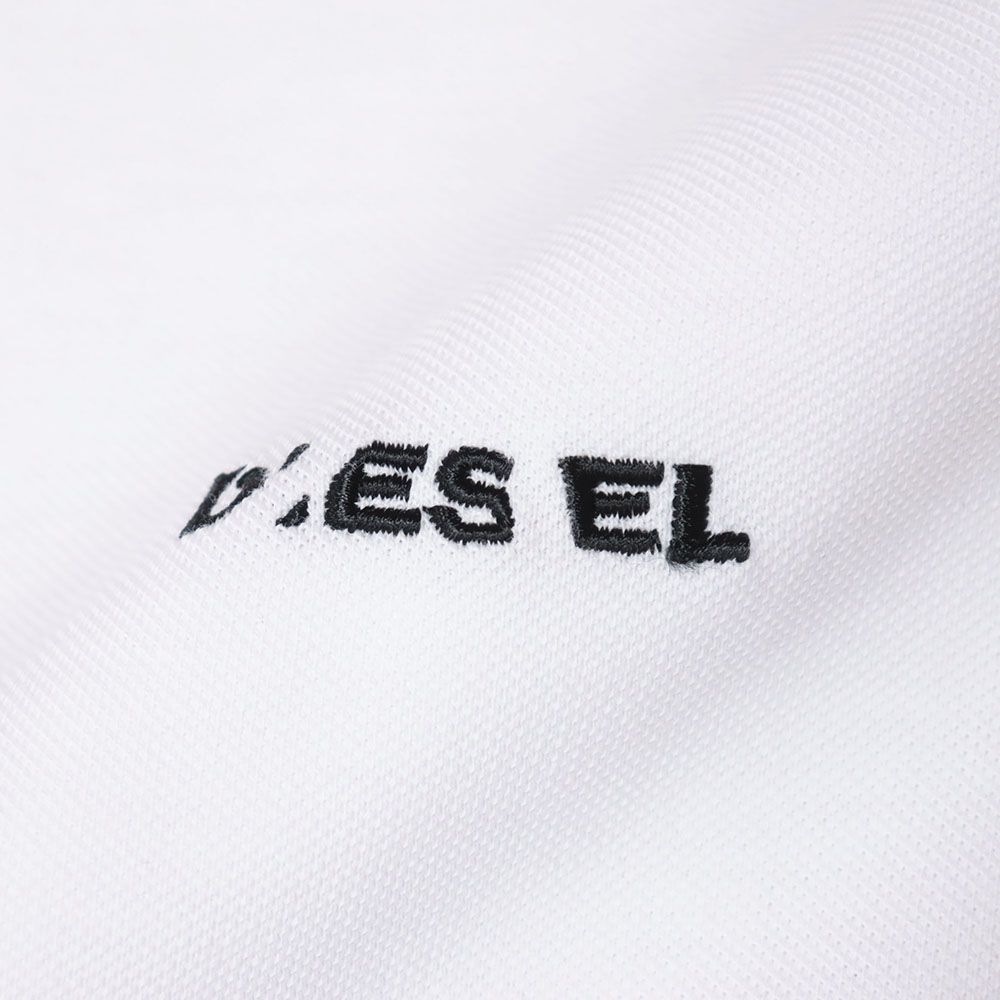 DIESEL ロゴ刺繍 半袖 ポロシャツ 00SI29 0MXZA 81C ブルー 春夏/DIESEL/XSサイズ/ポロシャツ 00SI29 0MXZA T-RANDY BROKEN
