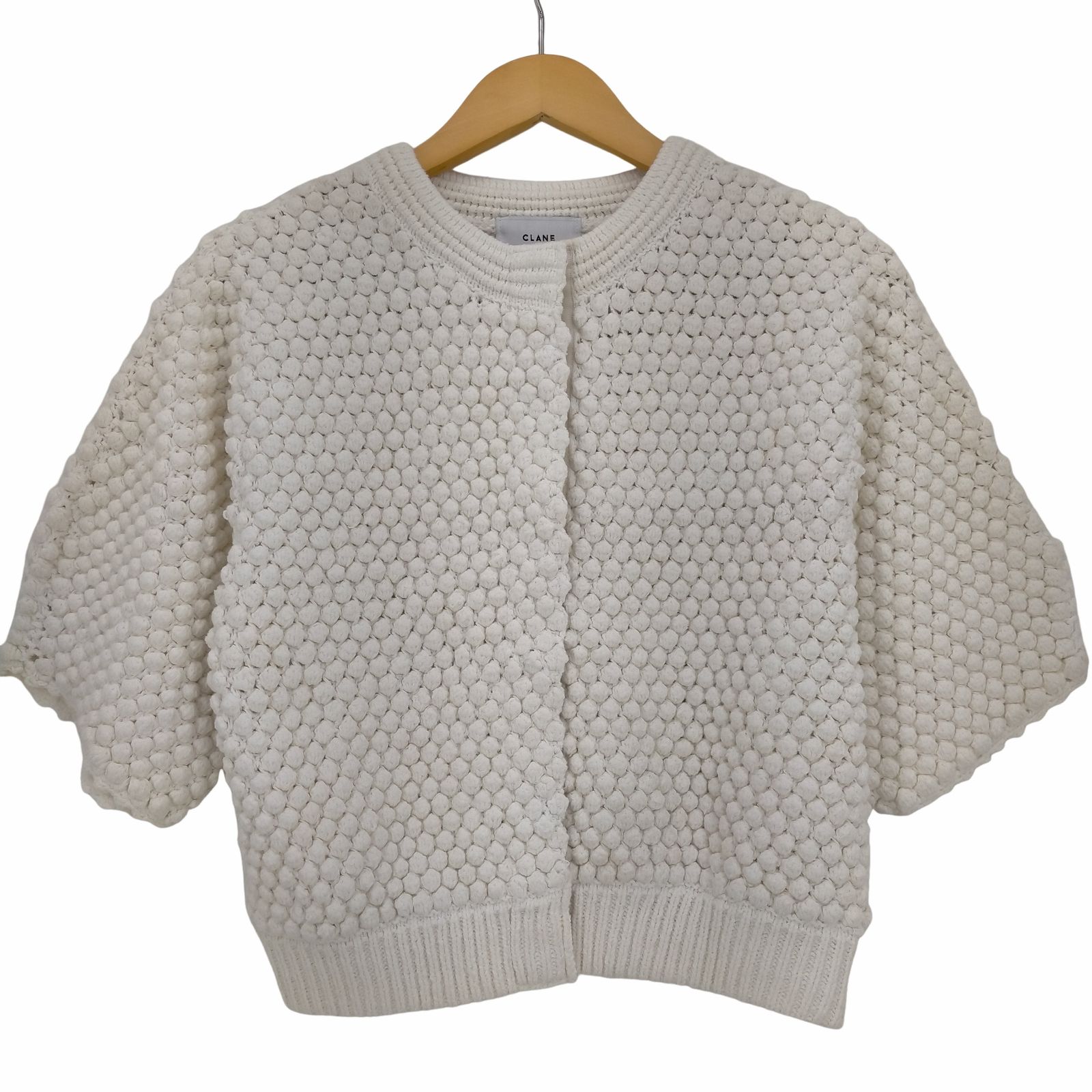 クラネ CLANE 23SS 3D DOT HALF SLEEVE KNIT CARDIGAN ポップコーンニットカーディガン レディース 1 -  メルカリ