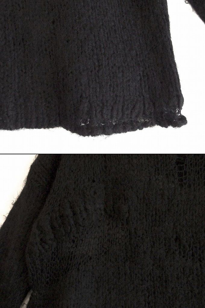 JUNYA WATANABE COMME des GARCONS ジュンヤワタナベ  モヤヘ　ビッグニット 2013 ブロークン ニットセーター　ランダム編み JL-N032 黒 JUNYA WATANABE COMME des GARCONS ジュンヤワタナベ モヤヘ