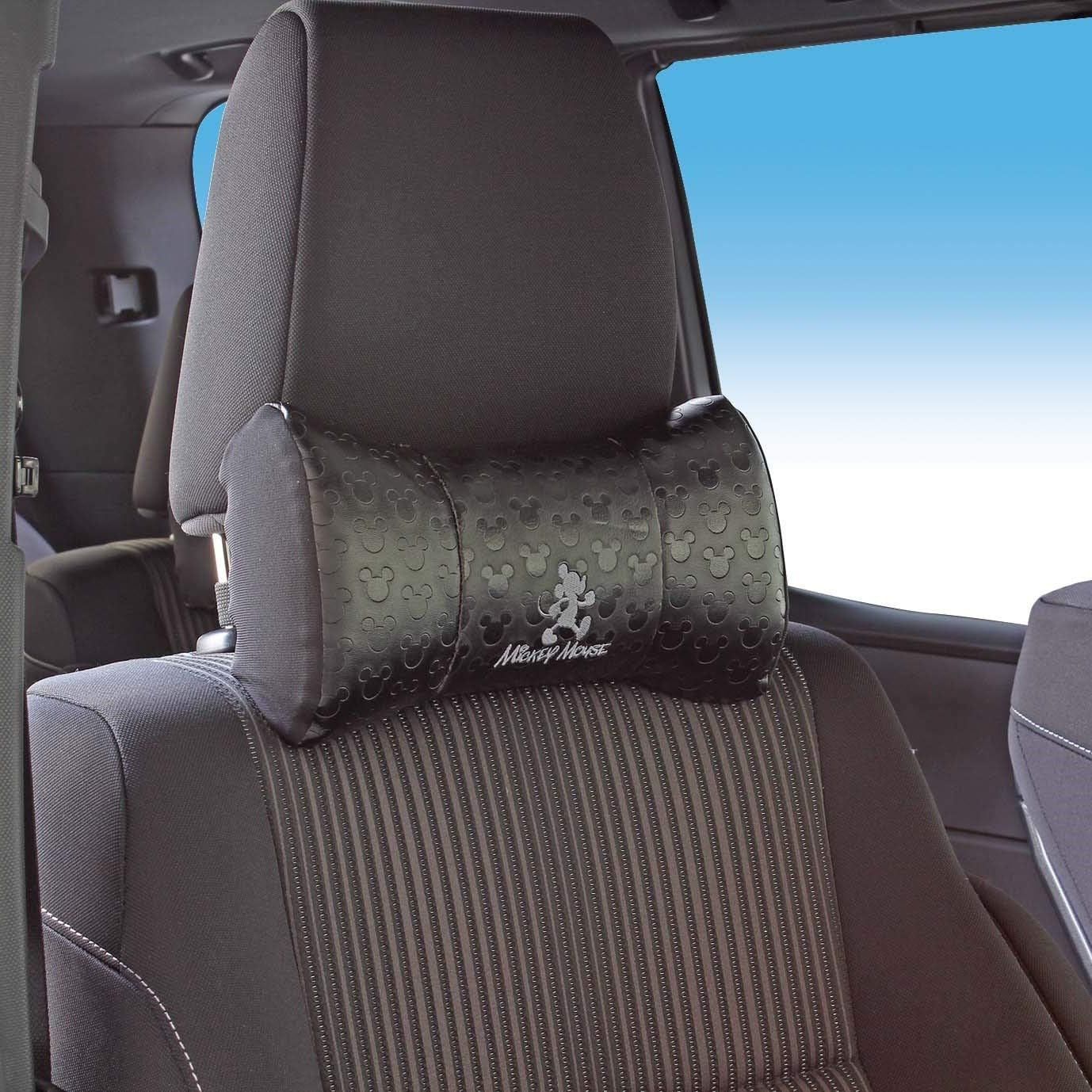 【ミッキーマウス】 ネッククッション カー用品 ディズニー  オフィシャル 首 楽 運転 簡単 取付 低反発 疲労ディズニー ライセンス商品NAPOLEX ナポレックス WD-403