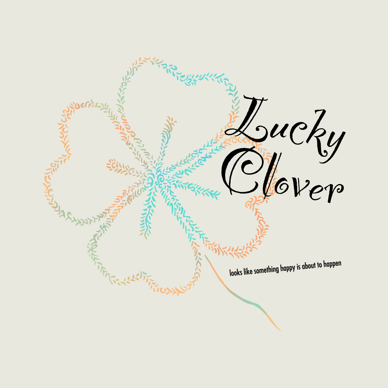 グラフィックTシャツ　Lucky Clover Color