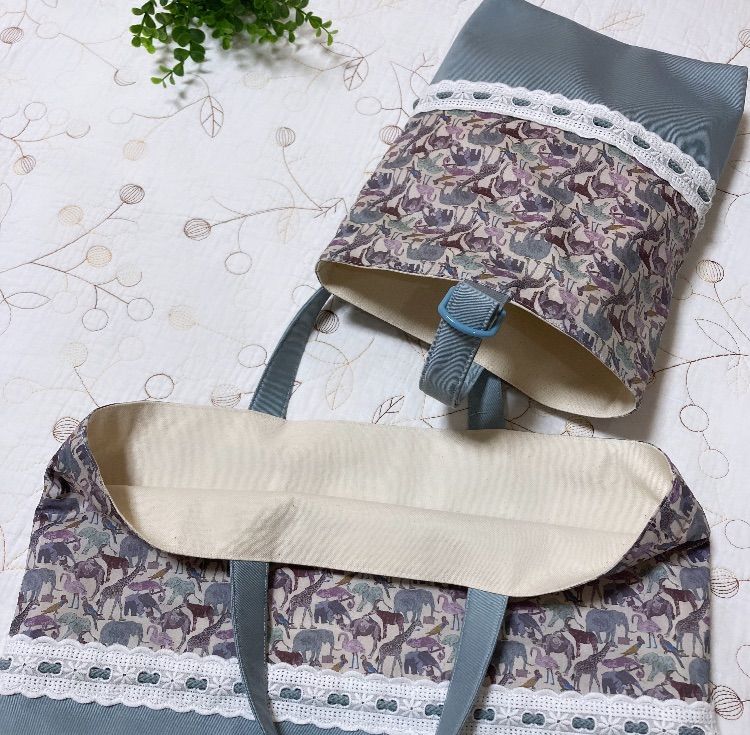 レッスンバッグ お着替え袋 上履き入れ 3点 リバティキュー