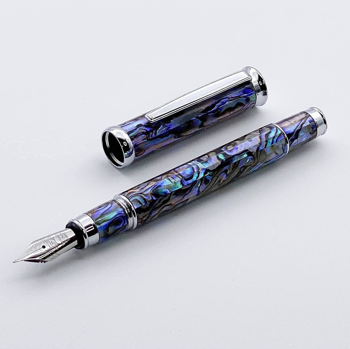 万年筆 ドイツ製 アワビ貝殻 ファインニブ 細字 滑らかな書き心地 LUX 精巧な 万年筆 ギフトセット 男女兼用 LACHIEVA プレゼント 贈り物 SKLAD-KIRPICHA_RU