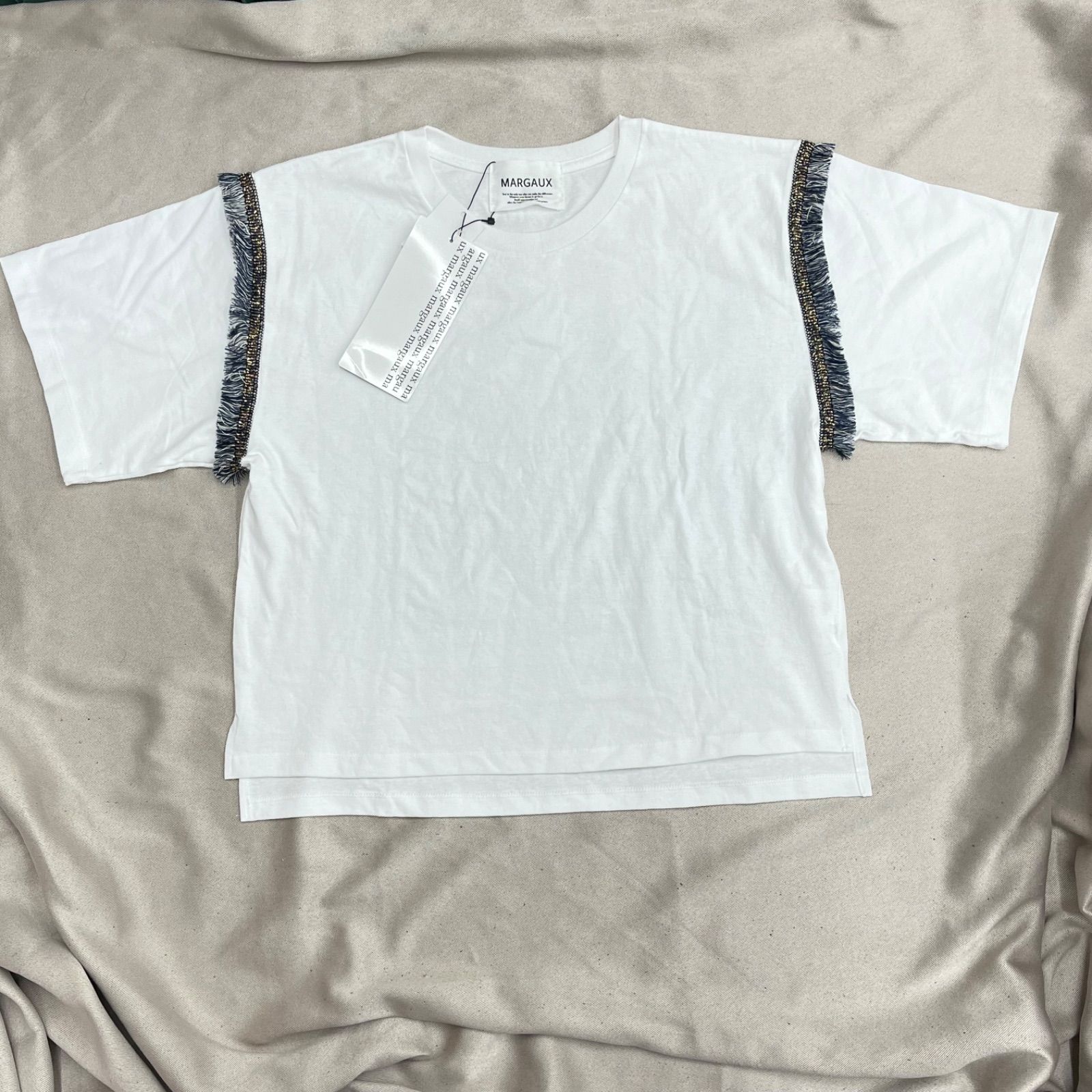 タグあり】MARGAUX マルゴー フリンジ Tシャツ サイズフリー 