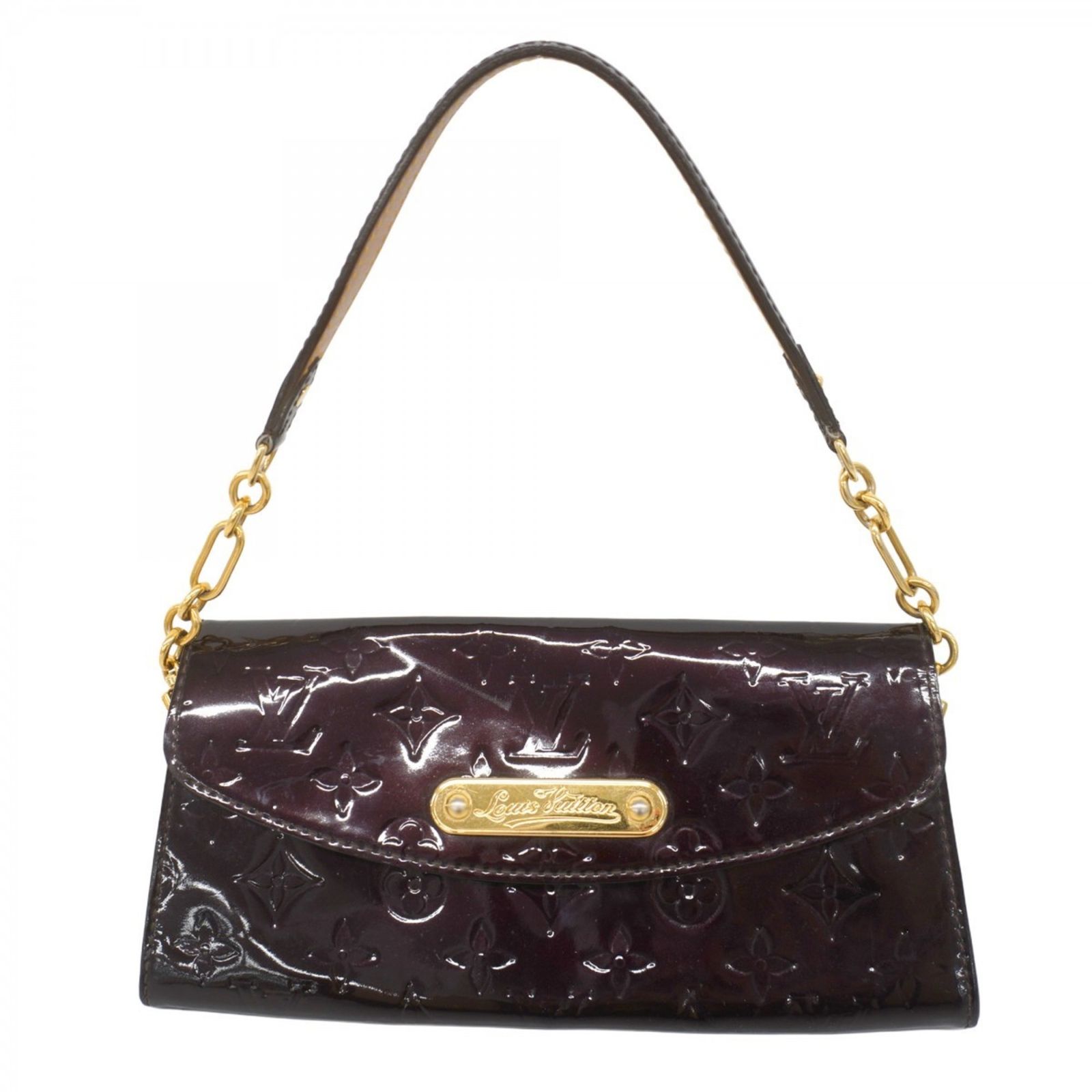 ルイ ヴィトン Louis Vuitton ルイ ヴィトン ショルダーウォレット ヴェルニ サンセットブルーバード M93542 アマラントレディース