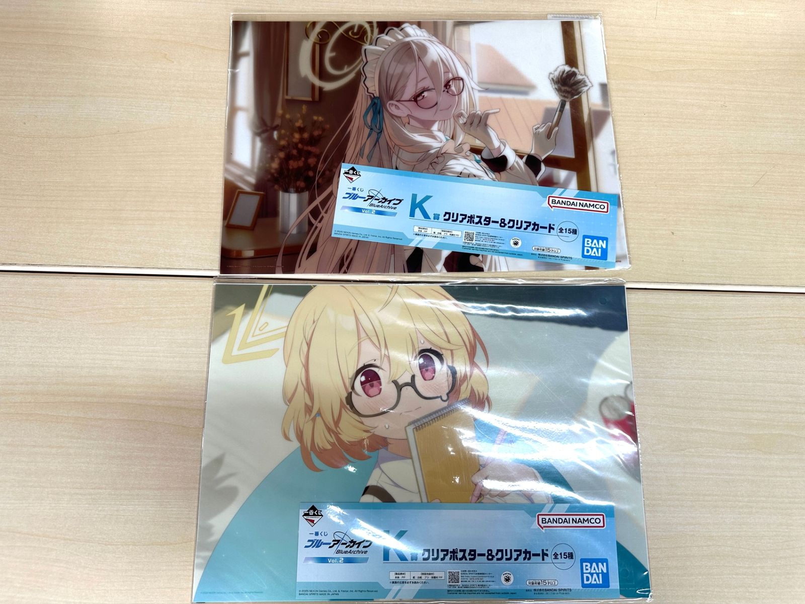 ブルーアーカイブ　一番くじ　Vol.2 K賞　クリアポスター&クリアカードコンプ 一番くじ ブルーアーカイブ vol 2 K賞 クリアポスター＆クリア