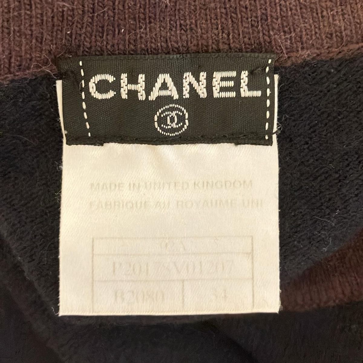 CHANEL シャネル 長袖セーター サイズ34 S レディース - P20178 ダークネイビー×ボルドー クルーネック|カシミヤ
