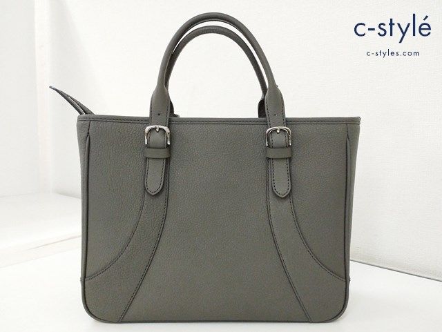 C278 人気 FUJITAKA フジタカ ビジネスバッグ グレー デュプイ コンパクト レザーブリーフバッグ B5 644501 | G