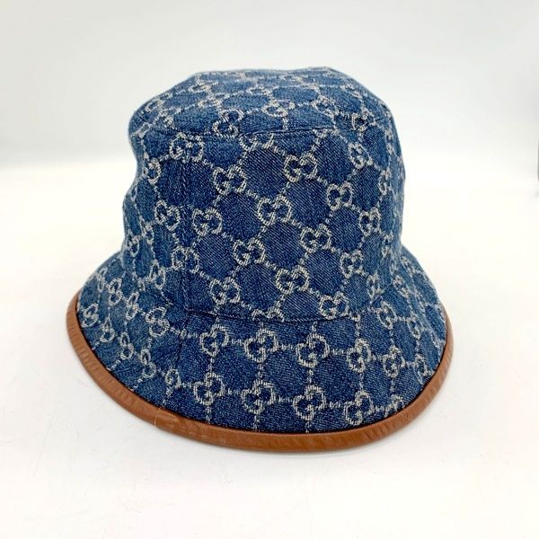 GUCCI グッチ デニム バケットハット 美品 576371 4HAC3 GGロゴ
