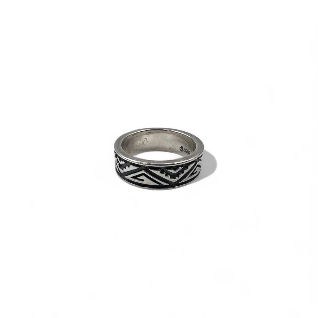 Navajo スタンプワーク リング Vintage Navajo Ring インディアンジュエリー ナバホ族 スタンプ