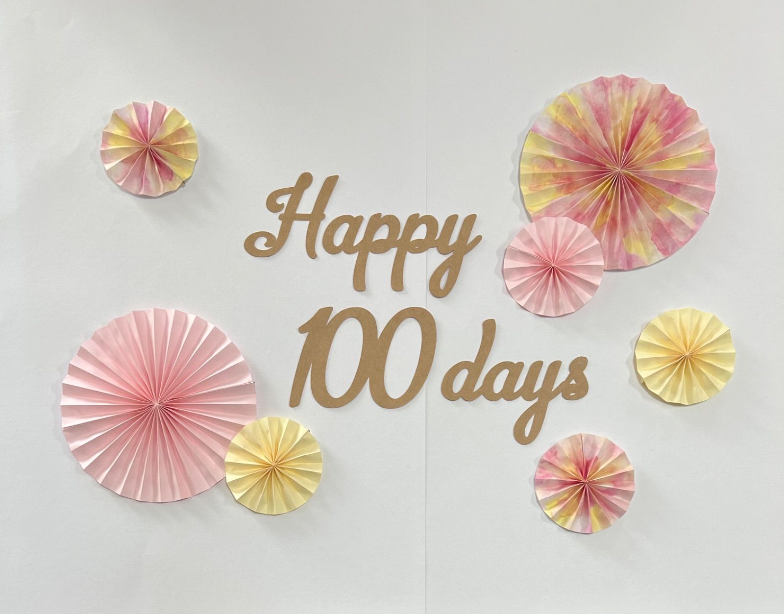 100日祝い 祝百日 お食い初め 誕生日 ハーフバースデー ペーパーファン