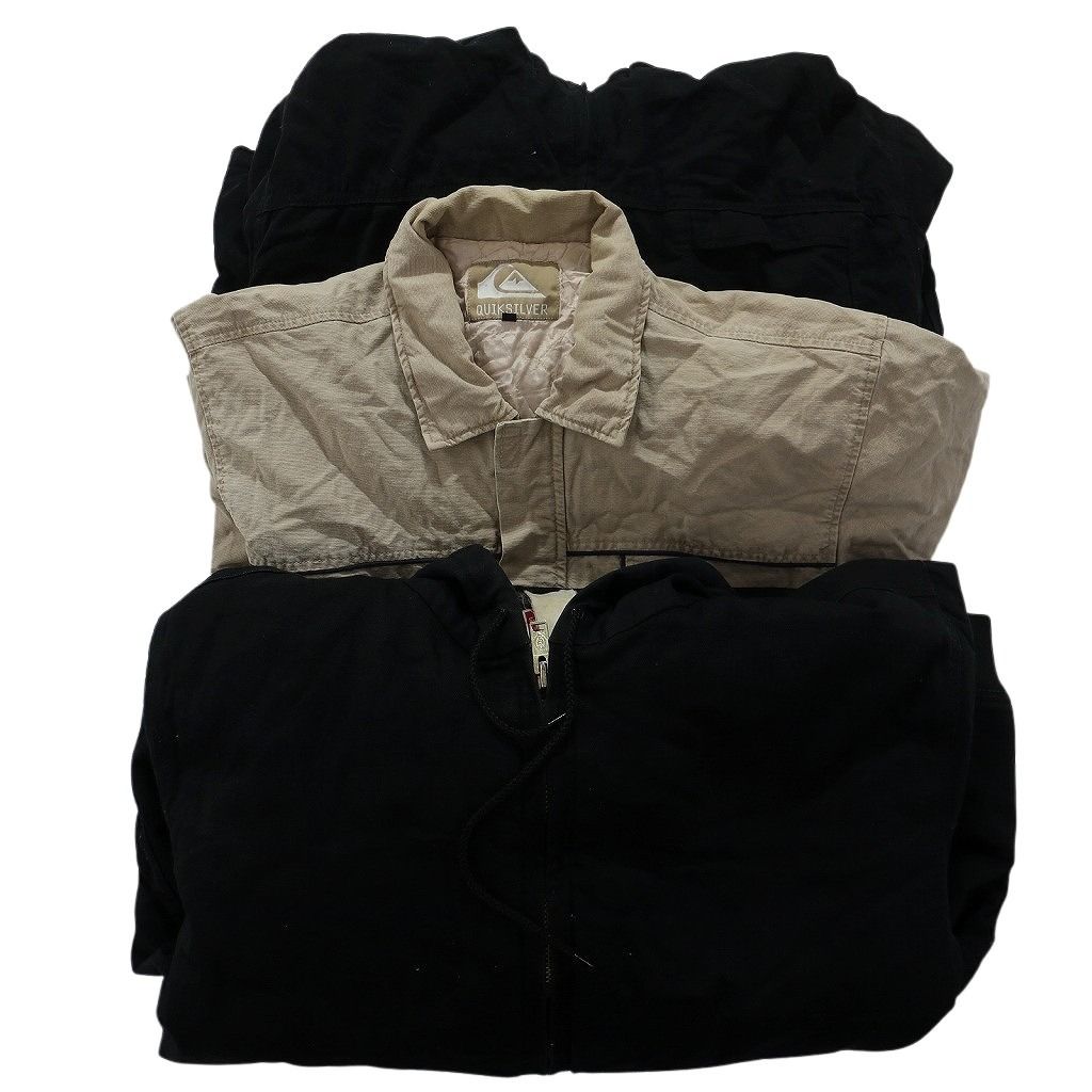 古着卸 まとめ売り ブランドMIX ダック地 ジャケット 3枚セット メンズ XL |2XL |3XL クイックシルバー ディッキーズ 古着 NC0131