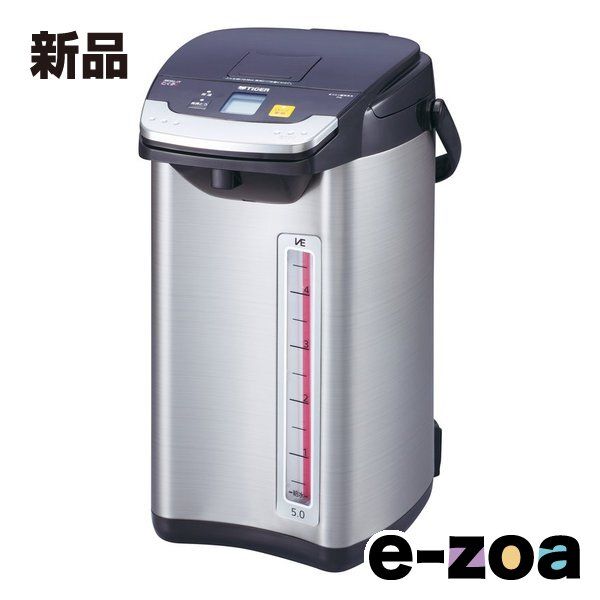 TIGER タイガー魔法瓶 蒸気レス VE 電気まほうびん とく子さん 5.0L|ブラック PIE-A501-K 2646573
