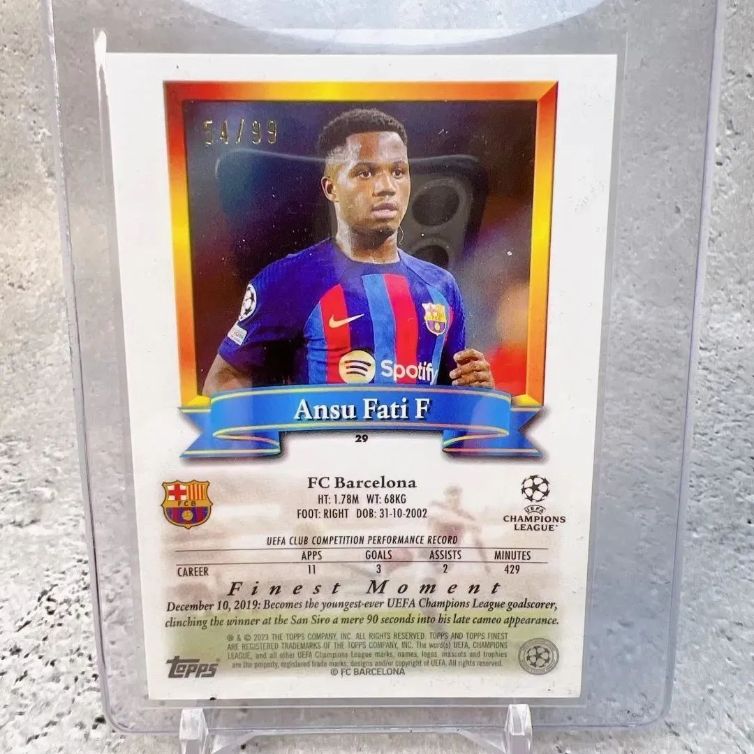 イニエスタ 直筆 サイン カード バルセロナ スペイン代表 topps ☆99