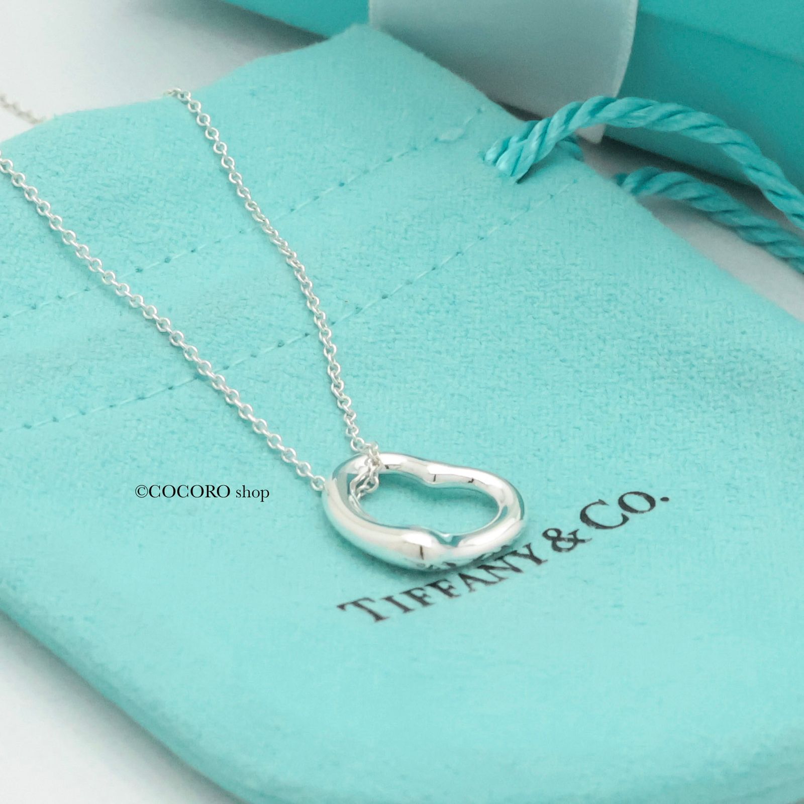 ティファニー TIFFANY-Co. オープンハート 16mm エルサペレッティ ネックレス AG925