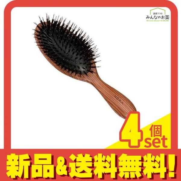 N.B.A.A. ブロークッションブラシ(小) ナチュラルウッド NB-BC8 1個入 4個セット まとめ売り