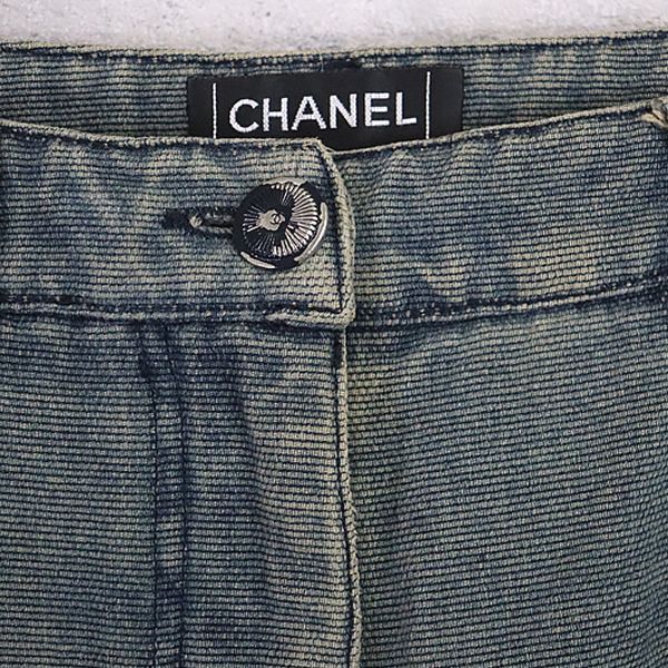 広尾店】シャネル CHANEL きらきら ココマーク フレアデニムパンツ 01P