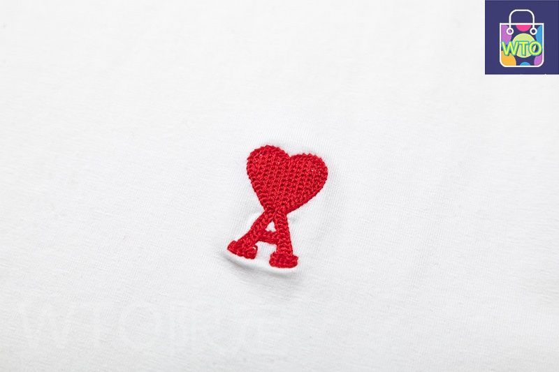 ★AMI★レッド ハート ロゴ Tシャツ ロンT★韓国大人気★送料込 本日限定特価】Ami ハートロゴ ロングスリーブTシャツ [本日特価