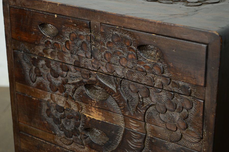 ★5段箪笥　鍵付き 仙台民藝 箪笥 欅産業 KC-20_1-1.jpg