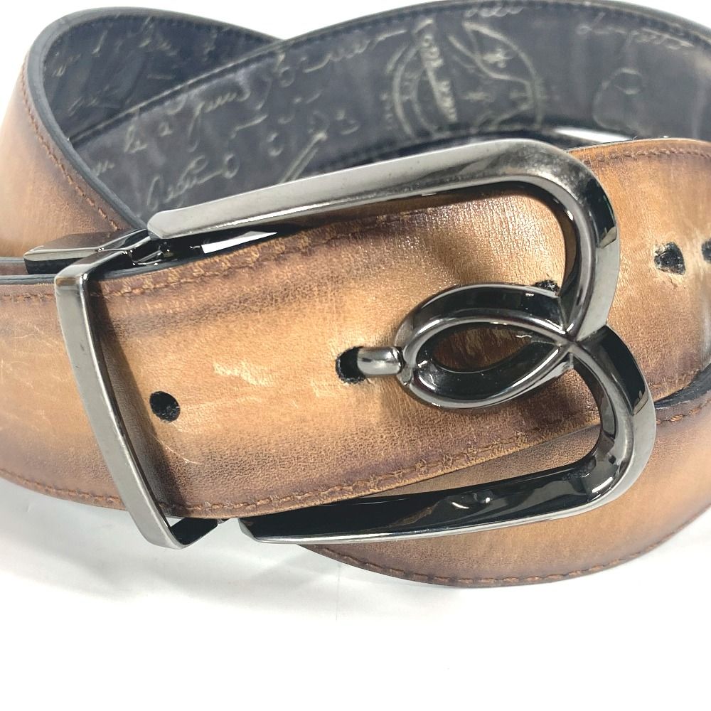 Berluti ベルルッティ ベルト カリグラフィ ロゴ レザー