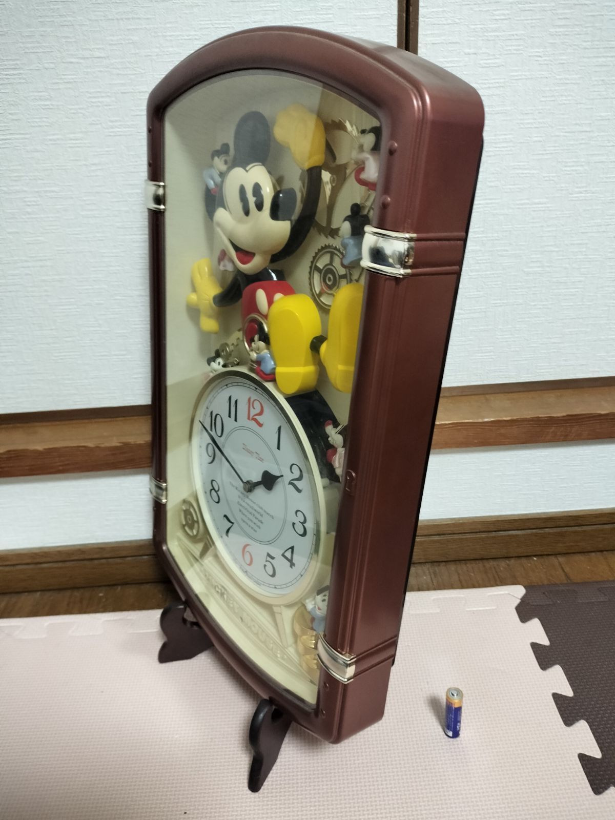 【希少】ディズニー レア ファンタジア からくり時計 壁掛け時計 ミッキーマウス 映画『ファンタジア』の「魔法使いの弟子」をモチーフにした