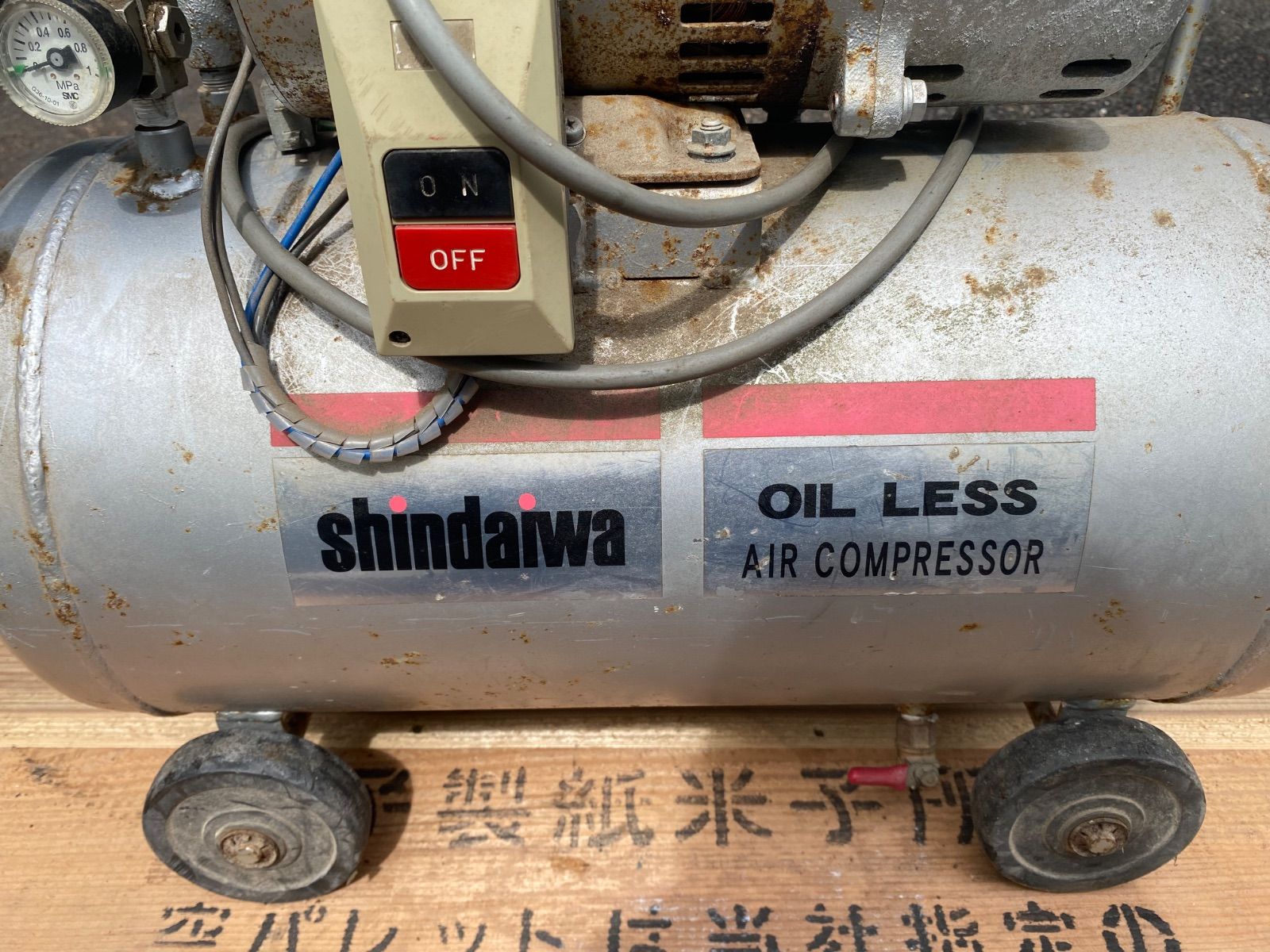 エアーコンプレッサー オイルレス 新ダイワ ジャンク品 - メルカリ