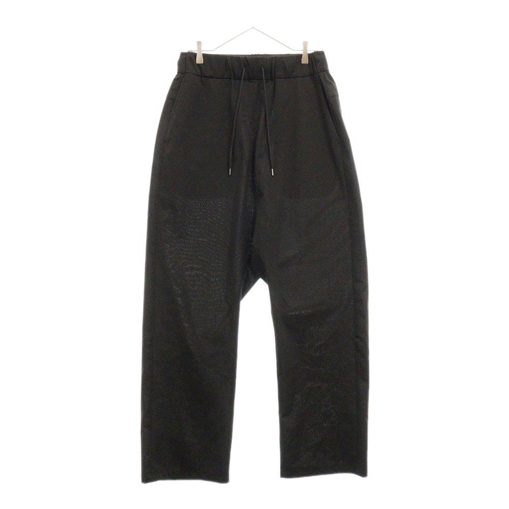 ATTACHMENT (アタッチメント) 24SS PE HIGH GAUGE JERSEY SAROUEL EASY TROUSERS ハイゲージ ジャージ サルエルイージー トラウザーズ ロングパンツ ブラック AP41-004
