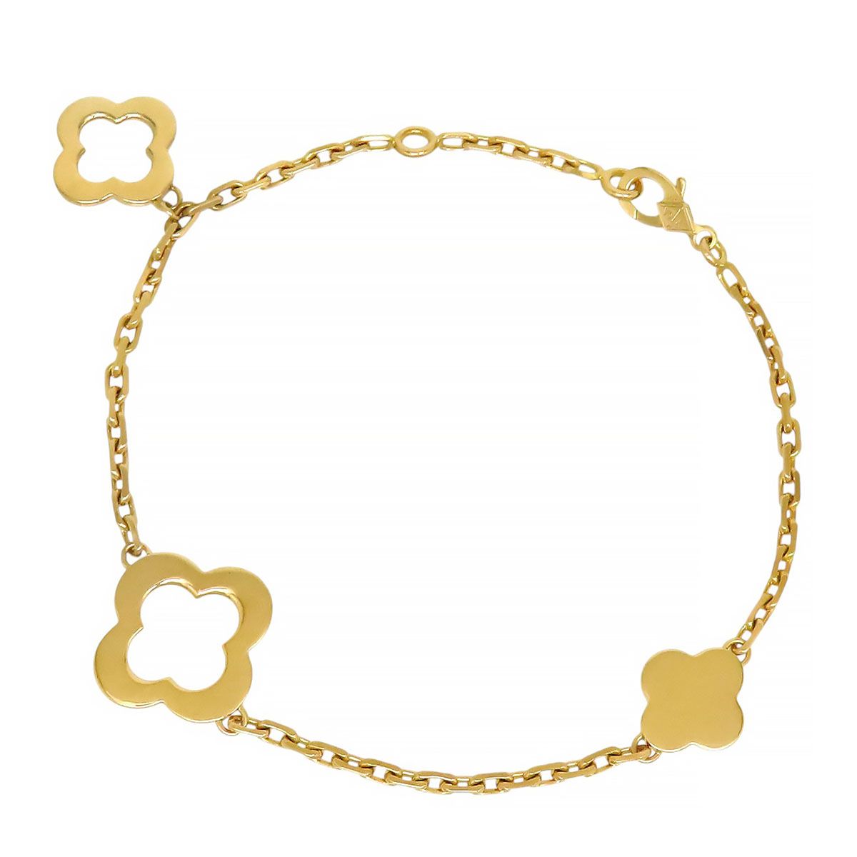 ヴァンクリーフ＆アーペル ビザンチン アルハンブラ ブレスレット 3P 18.5 VCARD39600 Au750 K18YG レディース Van Cleef - Arpels ジュエリー