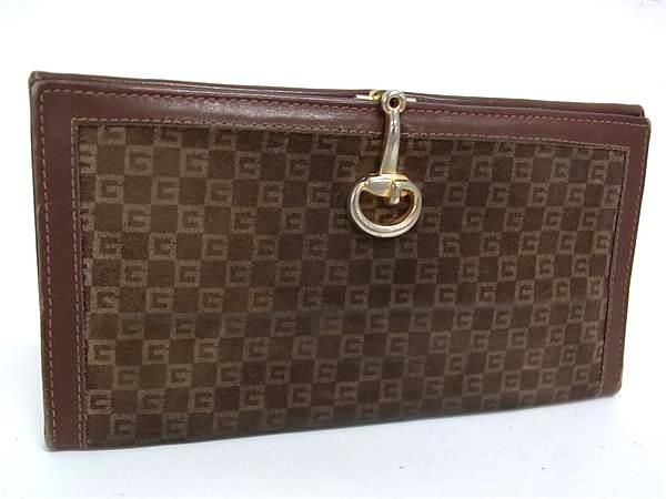 オールドグッチ　GUCCI ヴィンテージ 財布　総レザー　【未使用】　レア GUCCI グッチ オールドグッチ ヴィンテージ スエード×レザー 二