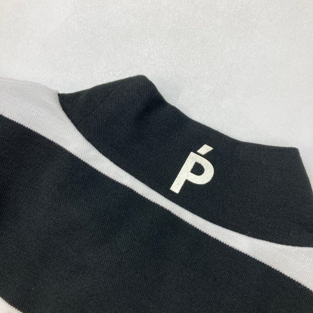 進歩 サイズ 6 PEARLY GATES パーリーゲイツ 2025年モデル ハイネック 半袖Tシャツ ボーダー柄 ホワイト系 240101246124 ゴルフウェア メンズ ストスト 30日間返品交換可能！