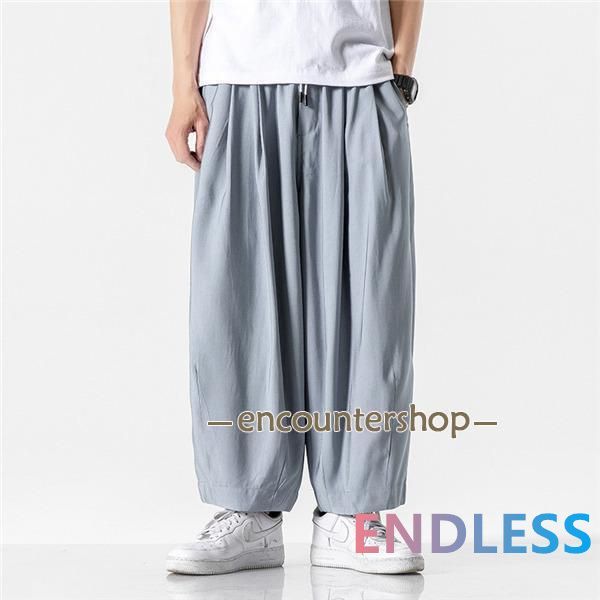 SHARE SPIRIT シェアスピリット サルエルパンツ ベロア リネン