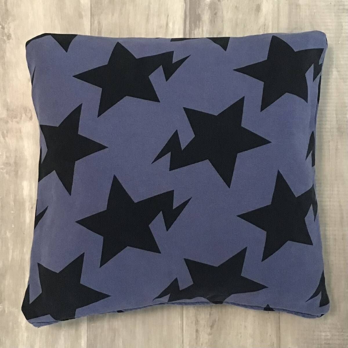 BAPESTA クッション ブルー × ネイビー a bathing ape BAPE STA エイプ ベイプ アベイシングエイプ スター star cushion pillow NIGO
