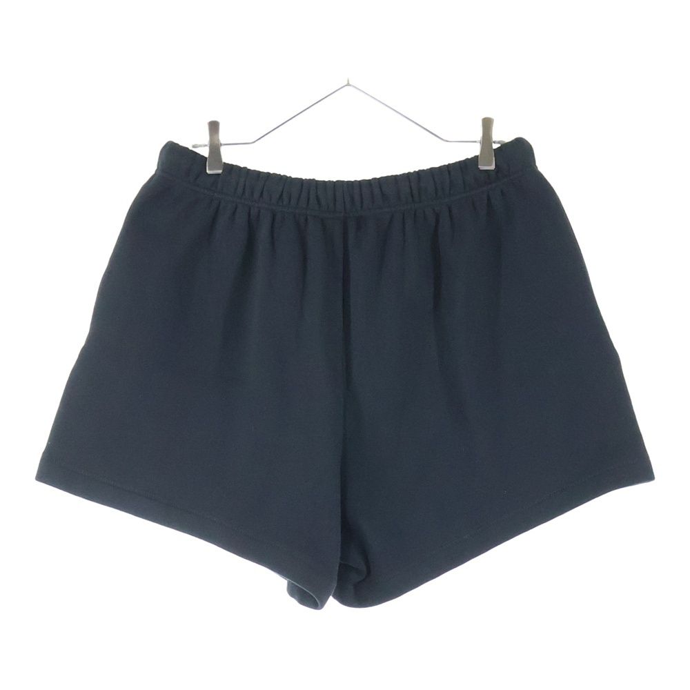 FEAR OF GOD ESSENTIALS フィアオブゴッド エッセンシャルズ SHORT PANTS ラバーロゴ スウェットハーフパンツ ショーツ ブラック