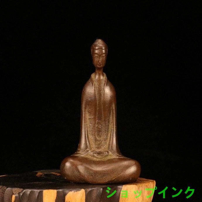 銅 細工 仏教美術 玄奘参詣準提菩薩仏像 禅意茶道 置物 装飾