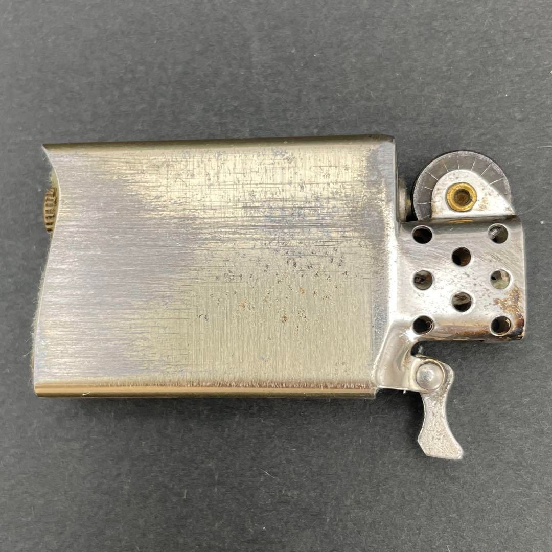 Zippo 10K金張り スリム エンジンターン 筆記体ロゴ 10KGF 金メッキ 