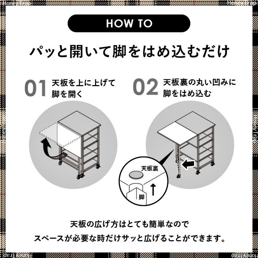 キッチン収納ワゴン