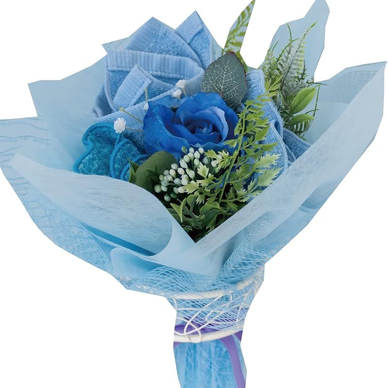 SALEஐ⋆*フランスアンティーク・ブルーの花柄刺繍とレースの大判