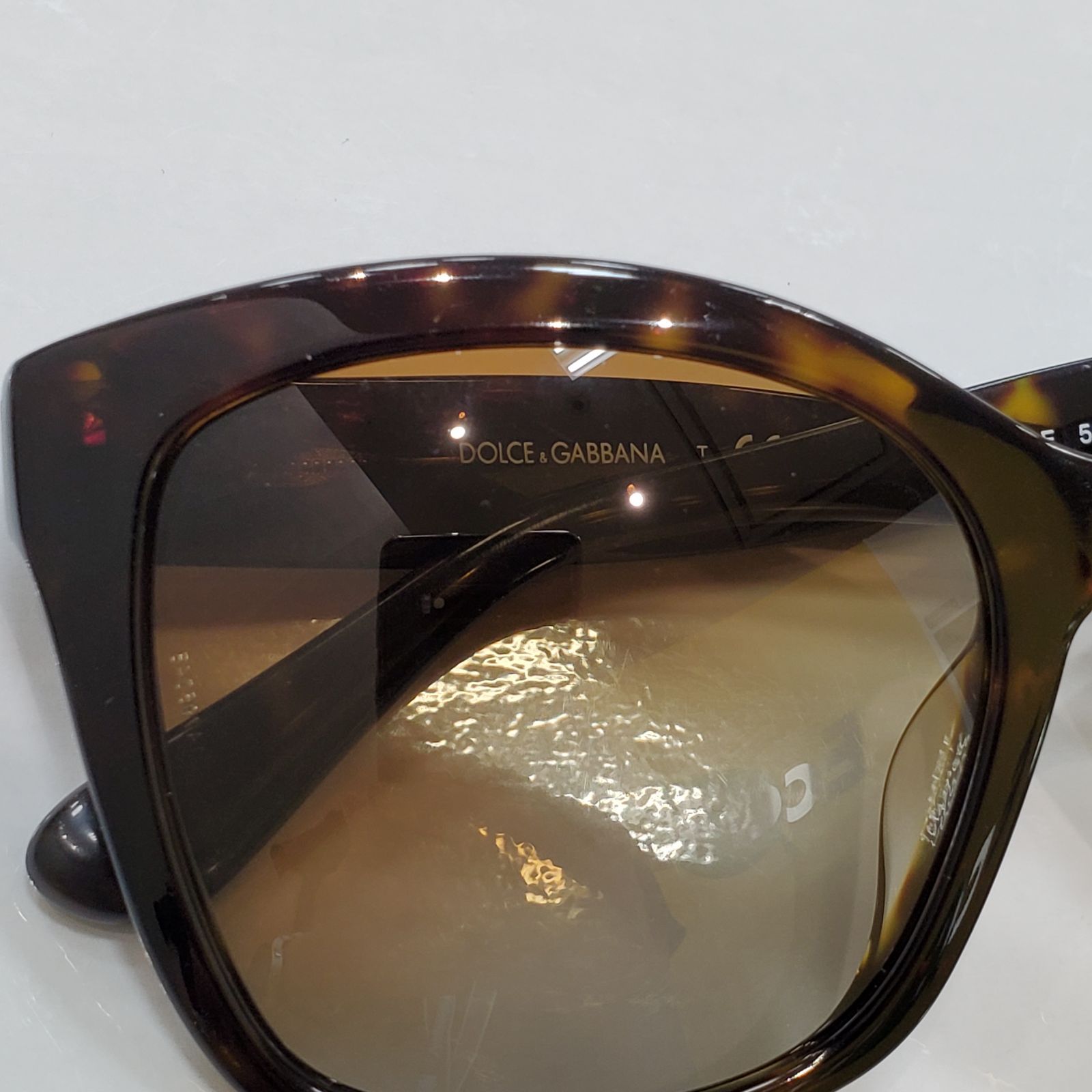 EL6】DOLCE&GABBANA D&G ドルチェ＆ガッバーナ べっ甲風 ロゴ