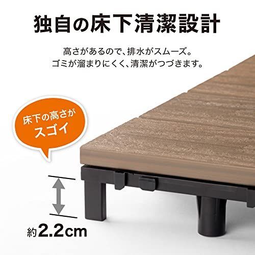 1)ベースアップデッキ_2)人工木 タカショー タイル 人工木 ベース