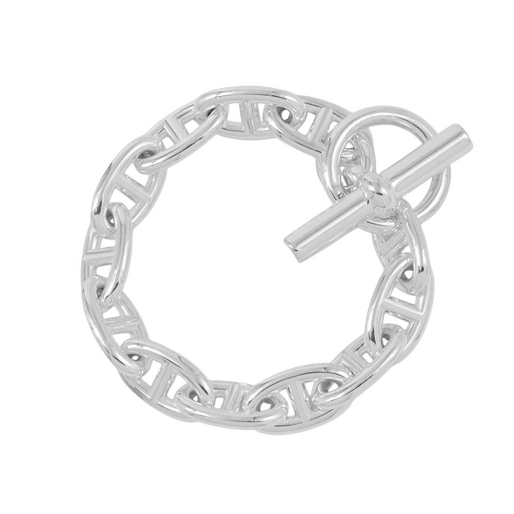 HERMESシェーヌダンクル GM12 ブレスレット エルメス HERMES シェーヌダンクル ブレスレット GM/12コマ シルバー 925