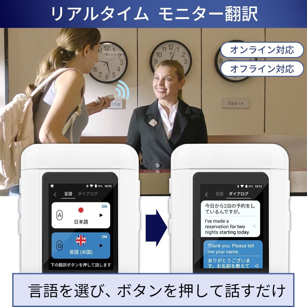 モニター付翻訳機