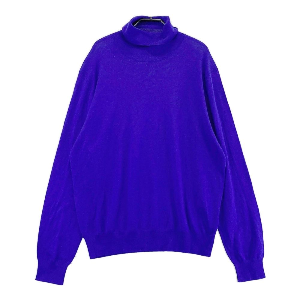 サイズ 40 LANVIN SPORT ランバン スポール タートルニットセーター ブルー系 240101488030 ゴルフウェア メンズ ストスト