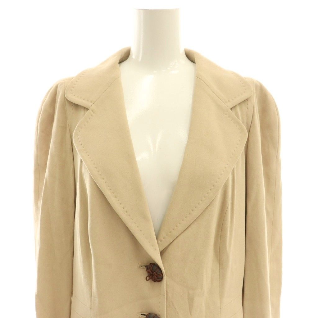 ★25SS Max Mara PALCHI ウール シングル ジャケット ブレザー コルフ] ヴァージンウール ストレッチ ジャケット, sand