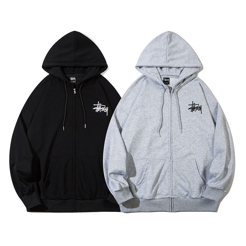stussy 新しいフード付きジッパー付きセータージャケット - メルカリ
